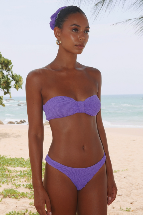 'Violet' Scrunch Knot Bikini Top
