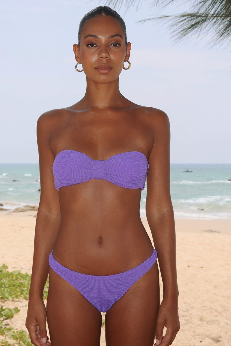 'Violet' Scrunch Knot Bikini Top