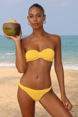 'Sunset' Scrunch Bandeau Bikini Top
