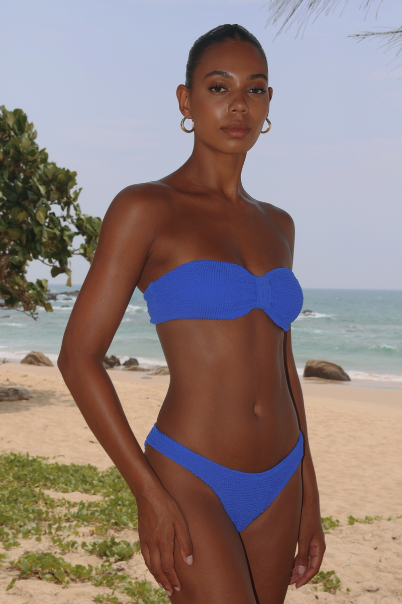 'Azure' Scrunch Bandeau Bikini Top