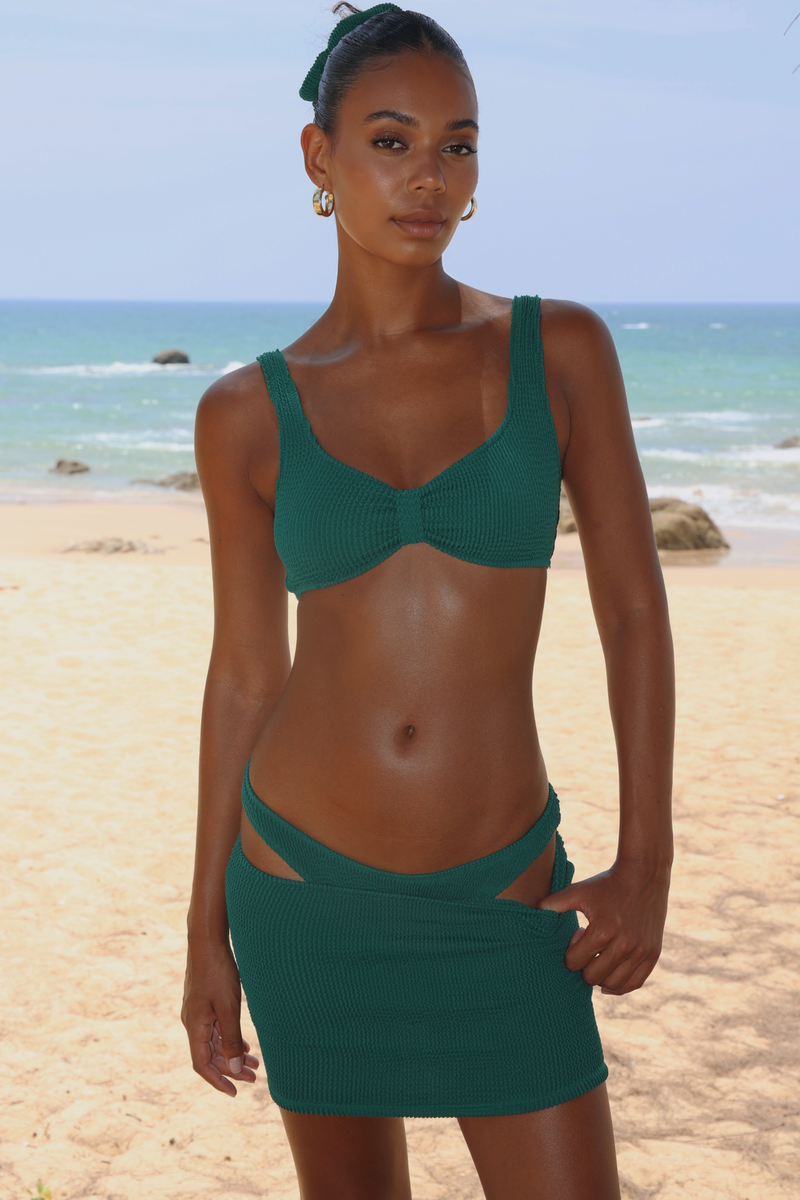 'Pine' Scrunch Micro Skirt